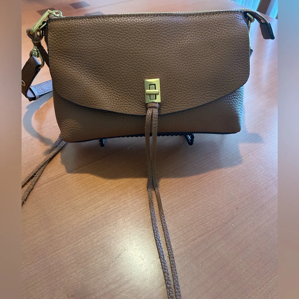 Rebecca Minkoff Darren Top Zip Small Leather Adjustable Crossbody - Picture 2 of 8